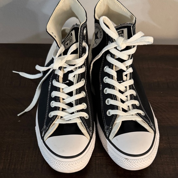 Converse Black and White High-Top Sneakers - Picture 1 of 6